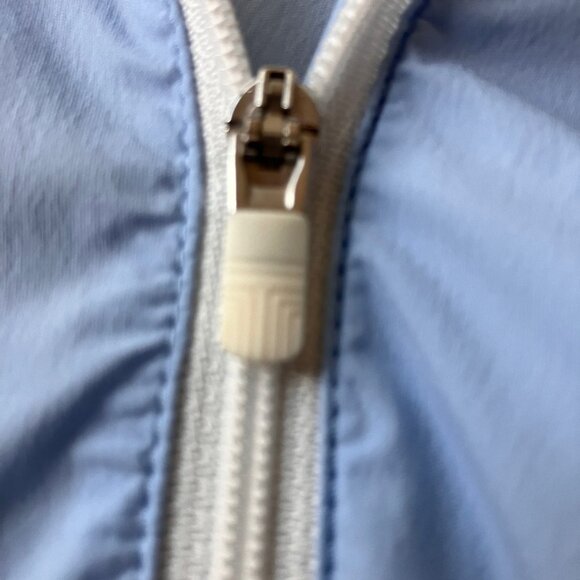 Tory Sport Blue Nylon Packable Performance Jacket Size M Ice Flow - Picture 6 of 16